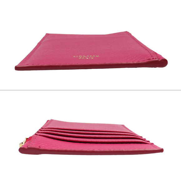 Celine Compact Zipped Card Holder Coin Case Pink - Picture 4 of 12